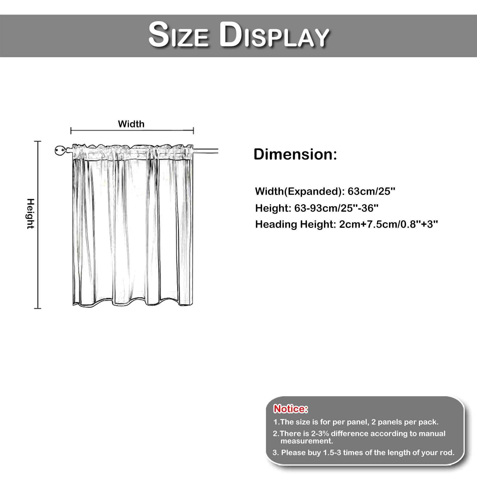 Lapalife 2 Panels Short Sheer Curtains, Rod Pocket Farmhouse Kitchen Curtains Cafe Curtains for Small Windows, Short Sheer Tier Curtains for Kitchen, Cafe, 25"x 25", Ginger