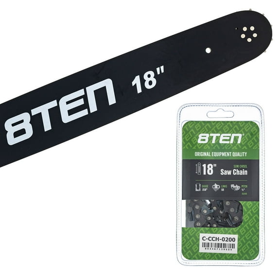 8TEN 18" Chainsaw Bar & Chain .058 3/8 68DL for Husqvarna Makita MK1010437