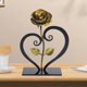 thumbnail image 5 of Flor Moderna con Soporte en forma de corazón Soledad Adorno de Decoración Amarillo, 5 of 8