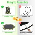 thumbnail image 6 of 60" Trampoline for Kids Age3-12 with Basketball Hoop, SHINPT Recreational Trampolines with Safety Enclosure Net, Mini Outdoor Trampoline with Swing, Easy Assembly, Outdoor, Indoor, 6 of 8