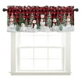 thumbnail image 5 of Fashnice Thermal Insulated Kitchen Valance Xmas Cafe Tier Christmas Short Window Curtain Christmas Half Window Drapes Slot Top Bathroom Scarf Style-B 1pc-Top Valance: W:18''x H:54'', 5 of 6