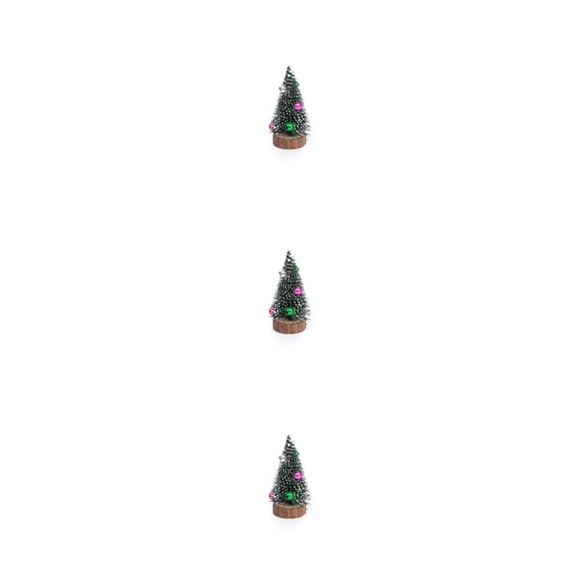 Moyic Simulación de mesa, árbol de Navidad, atmósferas en miniatura, decoración de Navidad, adorno falso de DIY, regalo portátil Type1 NO1