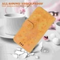 thumbnail image 6 of Compatible With iPhone 15 Pro Max Wallet Case Full Coverage Dustproof Embossed Butterfly Rose Pattern Kickstand Card Pocket Wristband Synthetic Leather Plain Phone Cover,Yellow, 6 of 9