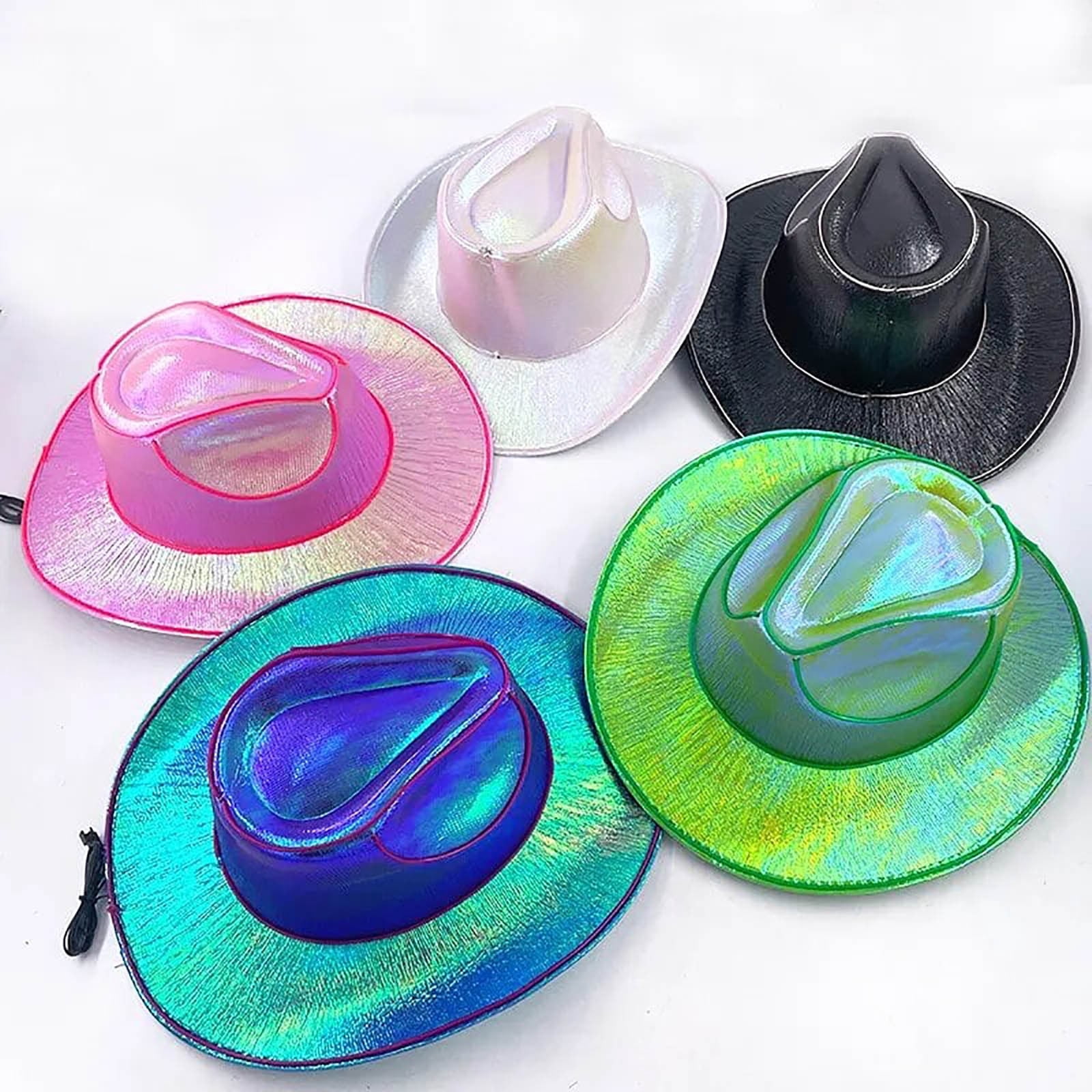 LED Light Up Cowboy Hat with Flash Modes Holiday Party Black Light Up Cowboy Hat | LED Cowboy | Light Up Hat main image 3