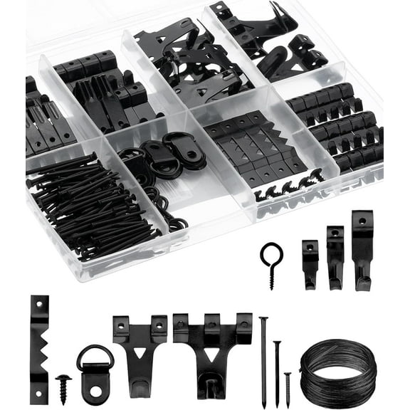 Mr. Pen- Picture Hanging Kit, 220pc, Black