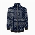thumbnail image 2 of Paisley Bandana Patterns Jacket Men's Street Cool Long Sleeves Coat Personality Tops Oversized Zipper Jackets Male Clothes, 2 of 7
