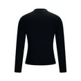 thumbnail image 6 of Women's Ribbed Knit Long Sleeve Mock Neck Slim Fit Thermal Base Layer Top Stretchy Lightweight Sweater Shirt for Fall Winter Black S, 6 of 7