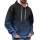 thumbnail image 2 of Dolkfu Sudadera con capucha para hombre en degradado, sudadera ancha y casual con bolsillo tipo canguro, sudadera de otoño con capucha para hombre M, 2 of 5