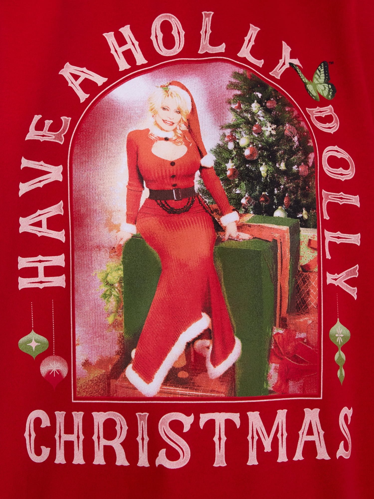 Dolly Parton Women's and Women's Plus Christmas Mock Neck Sweatshirt, Sizes XXS-4X
