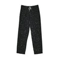 thumbnail image 6 of Uemuo Black Glitter Pattern Men's Wide Leg Palazzo Lounge Pants with Pockets Light Weight Loose Comfy Casual Pajama Pants-Large, 6 of 9