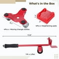 thumbnail image 4 of 9 herramientas para mover muebles, tri-dolly de acero, kit de herramientas para mover muebles pesados, elevador para mover muebles pesados con almohadillas de elevación, plataforma rodante para mover, 4 of 5