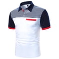 thumbnail image 1 of Camisas De Lino Para Hombre Las mangas de la camisa de Men y el ocio corto con la blusa de la solapa Spring Men (White, M), 1 of 6