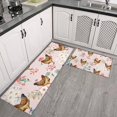 thumbnail image 2 of Pink Chicken Floral Pattern Kitchen Rugs Sets Of 2,Anti Fatigue Kitchen Mat Rugs Non Slip Washable,Decorative Kitchen Floor Mats for Kitchen,Sink,Laundry,17"x30"+17"x47", 2 of 7