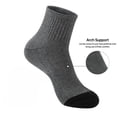 thumbnail image 6 of Lanola Mens 100% Cotton Cushioned Ankel Socks, Athletic Performance Running Moisture Wicking Breathable Quarter Socks，5-Pack（Grey）, 6 of 7