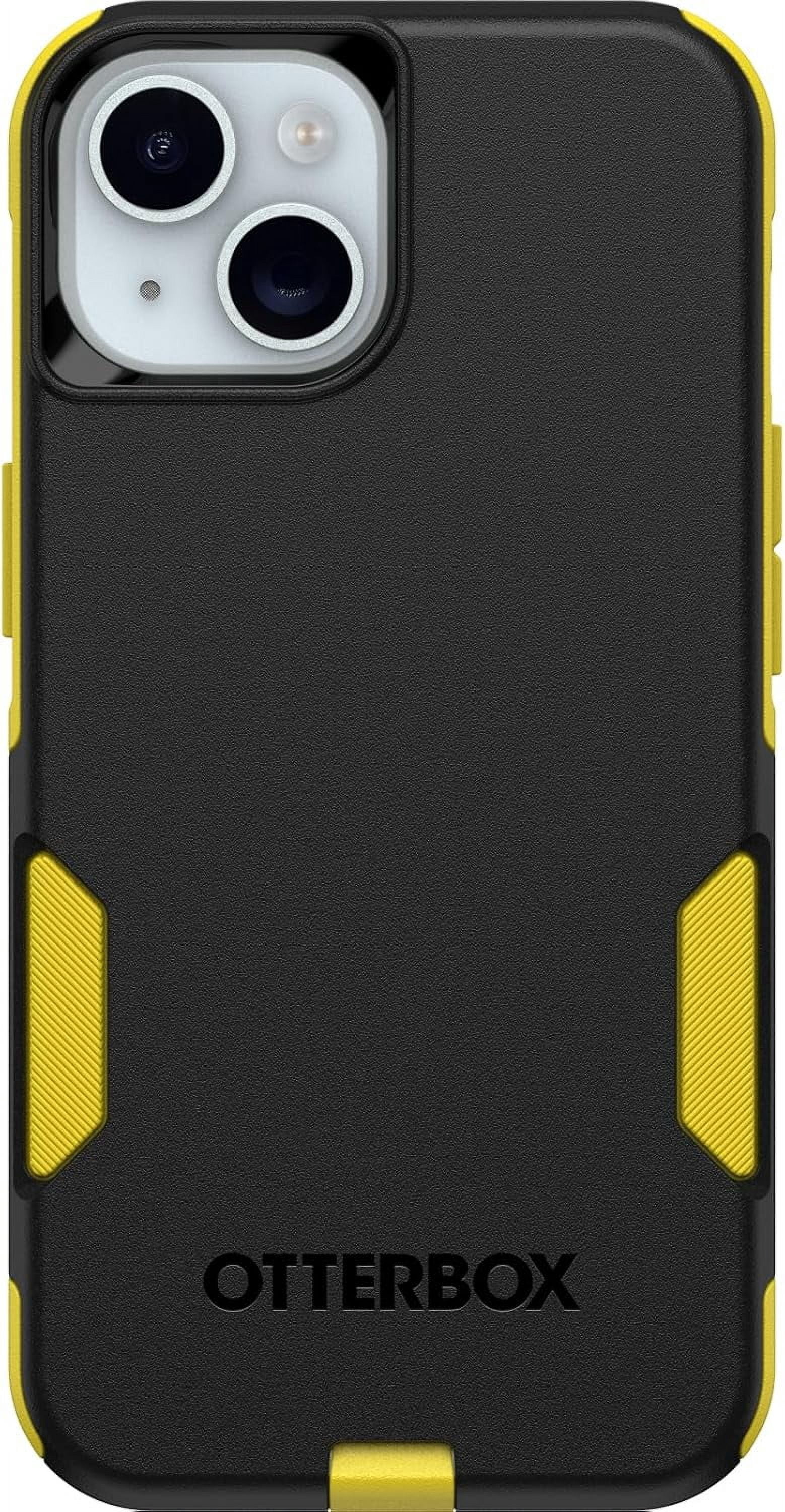 OtterBox iPhone 15, iPhone 14, & iPhone 13 (Only) - Commuter Series Case - Yellow & Black - Slim & Tough - Pocket-Friendly - with Port Protection - Non-Retail Packaging