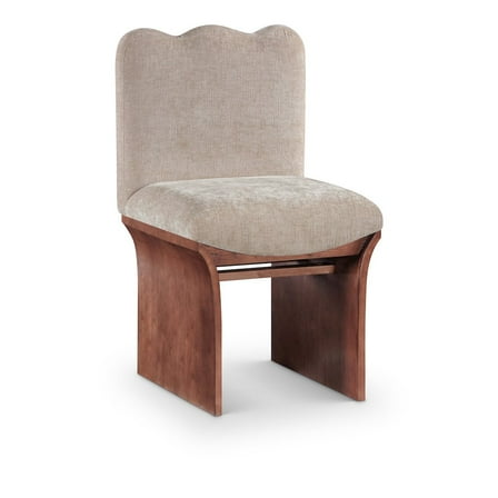 Meridian Furniture Shaw Beige Chenille Fabric Upholstered Dining Chair