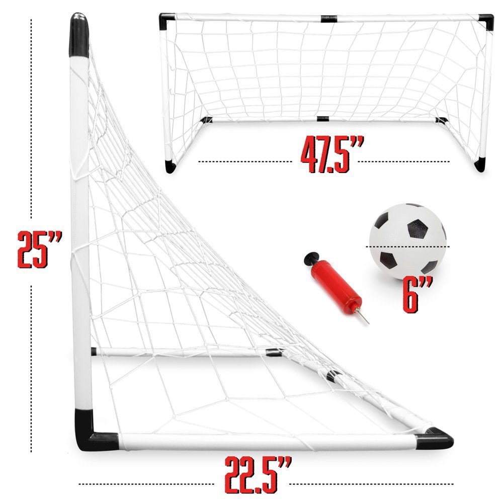 SOONHUA Outdoor Folding Children Football Soccer Goal Gate Kit with Inflator Ball Pump for Kid Training Outdoor Exercise Pool Beach Toys