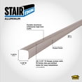 thumbnail image 3 of M-D Building Products 43878 1-1/8 In. X 1-1/8 In. X 36 In. Pewter Aluminum Stair Edging w/ Screw Nails, 3 of 10
