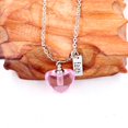 thumbnail image 4 of Stainless Steel Faith Pendant Necklaces Christian Religious Jewelry, Real Mustard Seed in Heart Shape Openable Pink Bottle Case Y756-6 (Pink), 4 of 7
