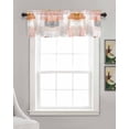 thumbnail image 3 of Pink Beige Color Block Kitchen Valances for Windows Farmhouse Linen Window Valance Curtain for Living Room Window Treatment Abstract Art Contemporary Luxury Valance Rod Pocket Topper, 42 x 12 Inch, 3 of 6