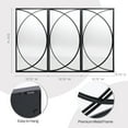 thumbnail image 6 of LuxenHome 3-Piece Black Metal Rectangular Wall Mirror Set Large Vanity Bathroom Mirror Accent Decor, 6 of 9