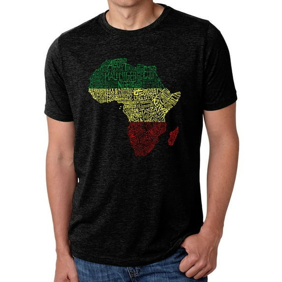 LA Pop Art Men's Premium Blend Word Art T-shirt - Countries in Africa