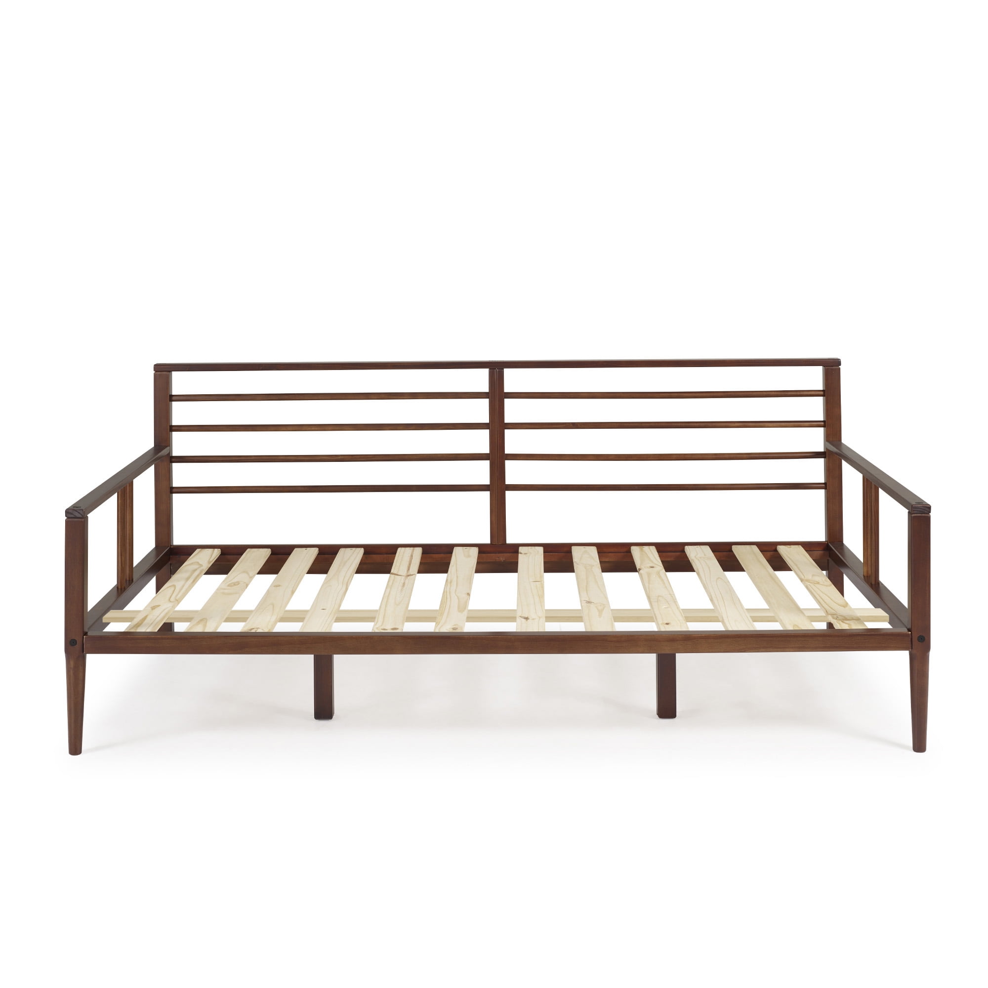 Walker Edison Mid-Century Miller Solid Wood Spindle Daybed, Walnut