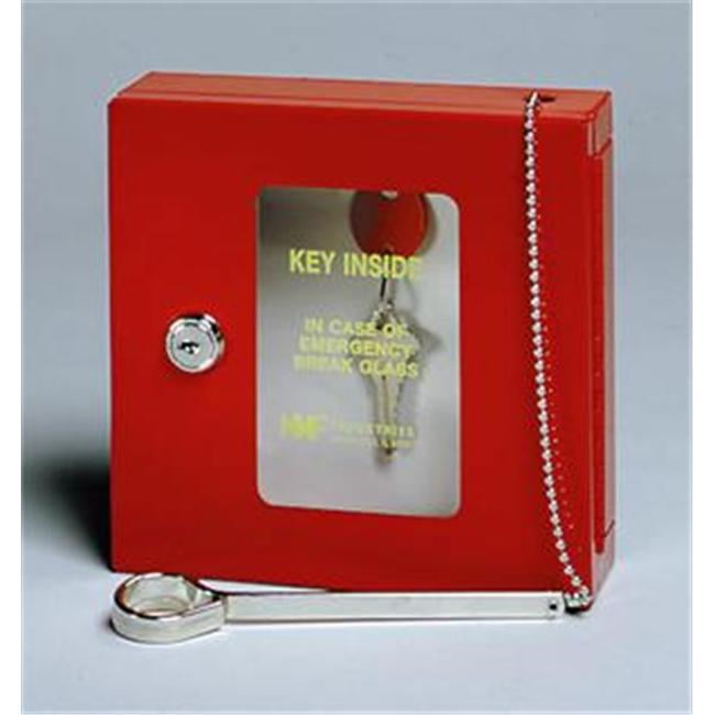 MMF 201900307 Emergency Key Box Keyed Alike Red
