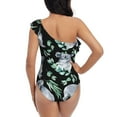 thumbnail image 5 of Gaeub Cartoon Koala Bear Women's One Shoulder Ruffle Tummy Control Swimwear for Swimming Surfing Beach Party - XX-Large, 5 of 8