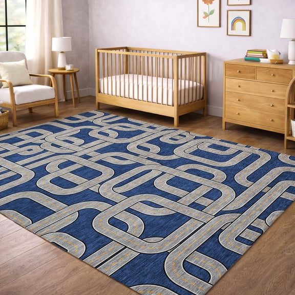 Addison Rugs Chantille Indoor/Outdoor Transitional Kids Baltic Machine Washable Rectangle Rug, 10' x 14'