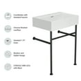 thumbnail image 3 of 24" Bathroom Console Sink with Overflow,Ceramic Console Sink White Basin Black Legs,White Ceramic Bath Faucets Bathroom Vanities, 3 of 8