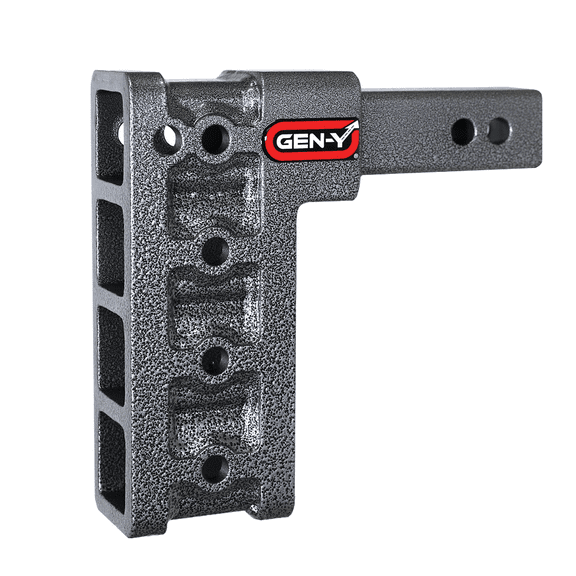 GEN-Y GH-304 MEGA-DUTY Adjustable 7.5" Drop Hitch Only for 2" Receiver - 10,000 LB Towing Capacity - 1,500 LB Tongue Weight
