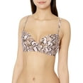 thumbnail image 3 of Rachel Roy PYTHON PINK Python-Print Underwire Bikini Swim Top, US X-Large, 3 of 5