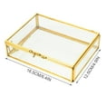 thumbnail image 2 of LEEYNEER Glass Jewelry Box Transparent Jewelry Trinket Studding Necklace Box Container, 2 of 8