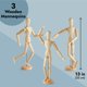 thumbnail image 5 of Paquete de 3 figuras de arte posables, modelo de maniquí de dibujo de madera flexible para artistas que dibujan (13 pulgadas), 5 of 9