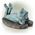 thumbnail image 6 of Alpine Corporation Frog Laying Down on a Leaf Statue, 9 Inch Tall, 6 of 12