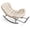 Beige, variant on VASAGLE Papasan Chair, Outdoor Rocking Chair, Outdoor Furniture, Steel Frame, Extendable Footrest, Removable Cushion, Holds 300 lb, Gray