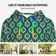 thumbnail image 4 of Salouo Peacock'S Tail Pattern Hoodie Sweatshirts for Women, Autumn Pullover Hoodie Workout Sweat Women's Long Sleeve Preppy Sweatshirts-Medium, 4 of 7