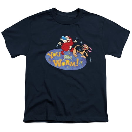Ren And Stimpy You Filthy Worm! Unisex Youth T Shirt