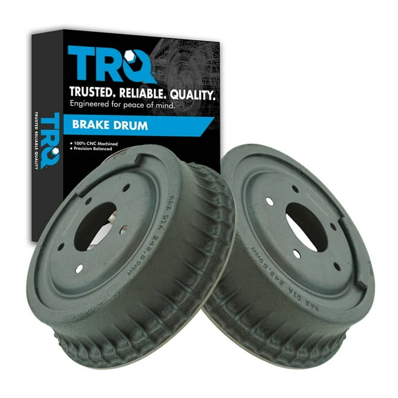 TRQ Brake Drums Pair Set for Chevy Pontiac GMC Buick Olds Pickup Truck BRA14128
