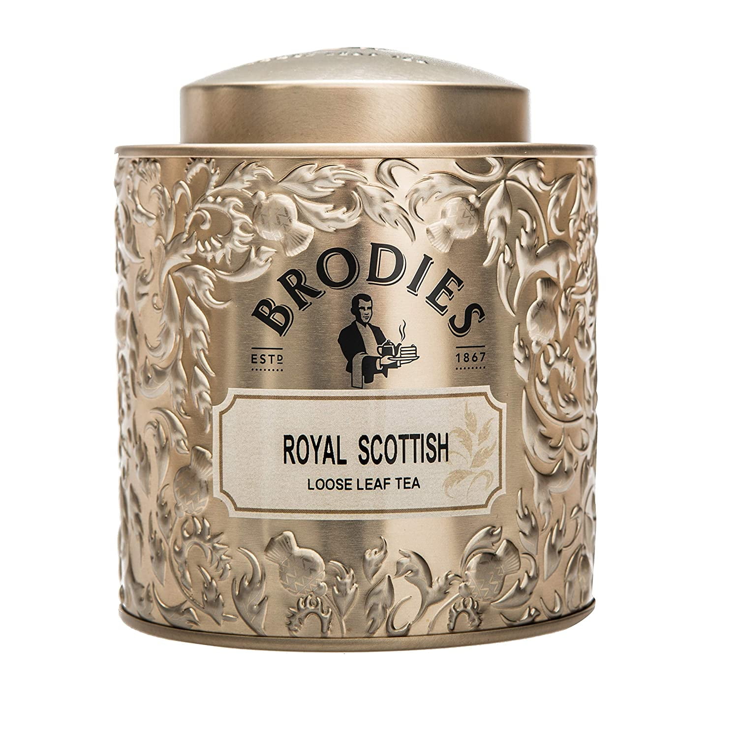 Brodies Tea, Royal Scottish Black Tea, Loose Leaf Tea Tin, 3.5 Ounce