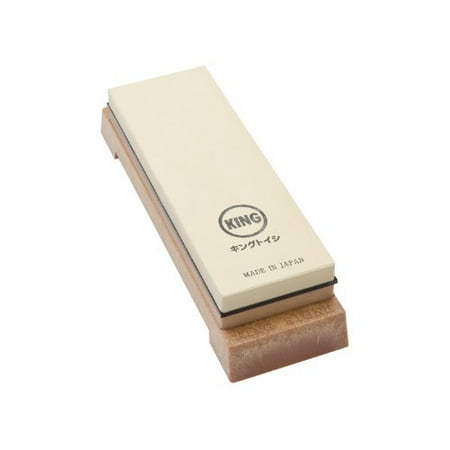 

King STONE KW65 1000/6000 Grit Combination Whetstone with Plastic Base