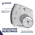 thumbnail image 2 of Calefactor Ventilador Calentador Electrico 1500W Portatil 2pzas blanco, 2 of 8