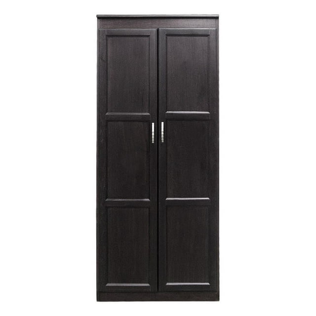 Pemberly Row Armoire Garde-Robe de 6 Pi de Hauteur 72"H X 30"L en Espresso