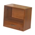 thumbnail image 2 of Luzkey 2 Tier Desktop Storage Cabinet Wooden Multipurpose Decorative Desk Organizer Display Rack for Toys Cosmetics Desk Living Room, 2 of 7