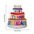 thumbnail image 2 of Velas de colores Globos de pastel de cumpleaños de 3 capas Globo de osito (Pastel de color) Sywqhk Libre de BPA, 2 of 9
