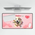 thumbnail image 4 of Happy Valentine's Day Golden Retriever holding flowers Desk Mat Full Keyboard Mouse Pad Goldens Dog Lover Gifts Idea Large Mousepad - 3005, 4 of 5