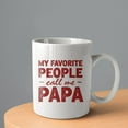 thumbnail image 2 of My Favorite People Call Me Papa Coffee Mugs 15 OZ Sublimation Mugs,Double-sided Printing Ceramic Cups Ceramic Mugs for Coffee,Tea,Hot Cocoa, 2 of 4
