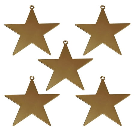 

5Pcs DIY Alloy Plating Five-Pointed Star Earring Accessories DIY Pentagram Jewelry Making Accessories for Pendant Earring Bracelet (Golden)