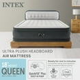 thumbnail image 2 of Open Box Intex Dura-Beam Deluxe Plush Headboard Queen Mattress Built-In Pump, 2 of 9